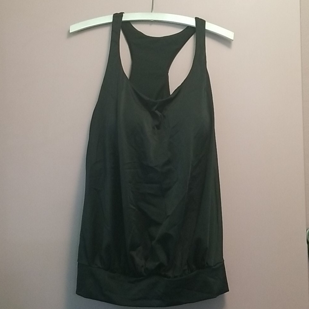 CHLORINE RESISTANT BLACK RACERBACK TANKINI…